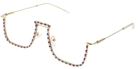 LIFKOME Elegante Brillengestelle Mit Strasssteinen Untere Hälfte Des Gestells Für Damen Trendige Party-brillengestelle Einfach Zu Stylen