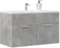 AJJHUUKI Muebles de exterior - Mueble para lavabo de baño, color gris hormigón, 90 x 38,5 x 46 cm, muebles de madera de ingeniería