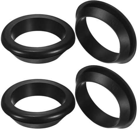 M METERXITY 4-Pack Cable Railing Rubber Grommets, 80mm Drill Hole 70mm ID Eyelet Ring Gasket for Wiring, Wire Cable, Automotive, Metal Cable Railing Post, Car Grommet [Black]