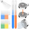 30 pcs Shower Head Cleaning Brush Tool, Shower Head Cleaner Picks Anti Clogging Cleaning Brush Nozzle Unclogger Tool with Storage Boxe for Household Bathroom