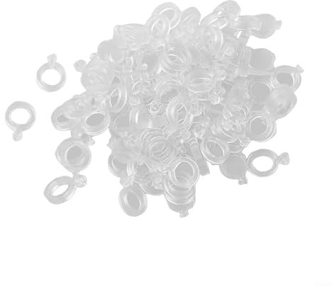 JoyousMall 100Pcs Elastic Bands for Pellet Baits Perfect for Carp Fishing Hooks and Hair Rigs (M)