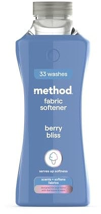 method Fabric Softener, Fabric Conditioner to Soften Your Clothes, With Fresh Berry Scent, 1x 33 Washes 1x 990ml