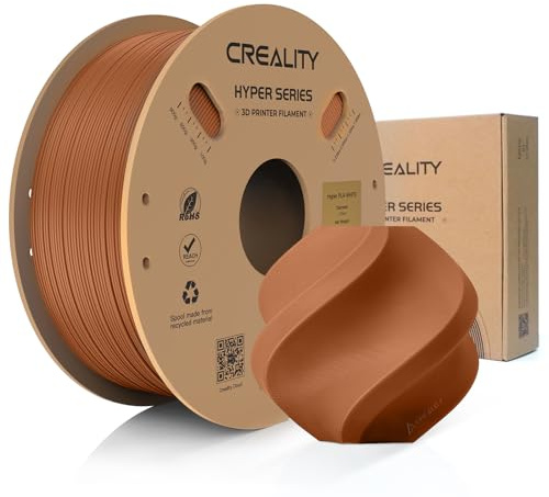 Creality PLA Filament Hyper PLA 1,75 mm Filament für 3D-Drucker High Speed 30-600 mm/s Maßgenauigkeit +/- 0,02 mm Kompatibel mit den Meisten 3D Druckern,1kg Braun