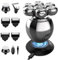 luxderm Precision Pro 7D Kopfrasierer Multifunktionaler, wiederaufladbarer Elektrischer Rasierer für Männer 360° Rotationsrasur, Reise Set mit Zubehör