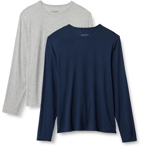 Amazon Essentials Men's Long Sleeve Super Soft Modal Vest, Pack of 2