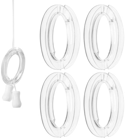 4 Pack Blind Cord Winder, Transparent Anti-Entanglement Cord Organizer for Blinds/Shades, Blind Cord Wrap Cleat Alternative (Easy Install, Space-Saving, Space-Saving, Tangle-Free, Pet-Friendly)