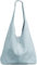 Caspar große Damen Wildleder Tasche Hobo Bag Shopper - CLASSIC LINE - Modell No.767 - Made in Italy, Farbe:hellblau, Größe:One Size