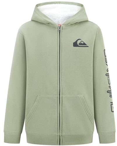 Quiksilver Jungen Full-Zip Sherpa Lined Fleece Hoodie Sweatshirt Kapuzenpullover (1er Pack)