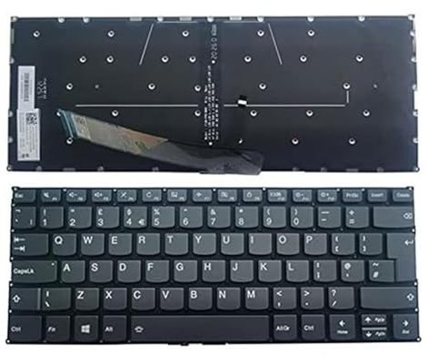 fqparts Teclado portátil para For Lenovo For Ideapad Yoga 530-14ARR Yoga 530-14IKB Negro UK Edition