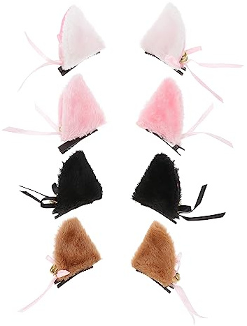 FOMIYES 4paare Katzenohren-haarspangen Katzenohren-cosplay-accessoires für Halloween und Mottopartys