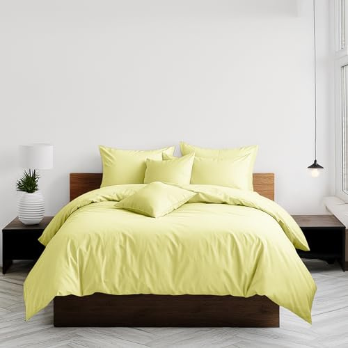 Home Sweet Home UK Plain Dyed Double Size Duvet Cover Sets Soft PolyCotton Duvet Cover Sets Double size With Button Closure Non-Iron Easy Care Bedding with Matching Pillowcases