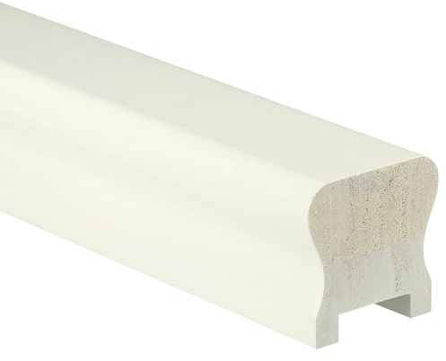 Jackson Woodturners White Primed HR Handrail with 32mm Groove & Infill – Stair Handrail, 59x59mm, 1800–4200mm (2400mm)