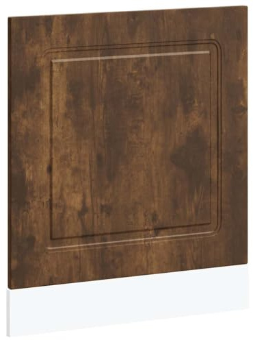 Fisinber Kalmar Panneau de lave-vaisselle Chêne fumé 60 x 1,5 x 67 cm en matériau dérivé du bois Design moderne robuste et facile d'entretien comme meuble de cuisine pour lave-vaisselle, meuble bas de