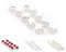 10 x Rosen Curlies - Brauthaarschmuck - Curlie - Haarschmuck | Weiss