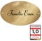 Exklusives Oval-Design: Massives Messing-Türschild (15 x 0,5 x 9,5 cm) mit individueller Gravur