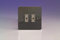 Varilight 2-Gang 1-Way Remote/Tactile Touch Control Master LED Dimmer Light Switch 2 x 0-100W (Max 10 LEDs) Iridium JFIE102