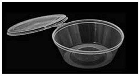 50 x 150ml 6oz Plastic Food Grade Storage Containers with Hinged Lids - (6WL)