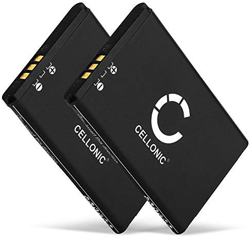 CELLONIC, battery compatible with Swissvoice ePure, L7, ePure fulleco DUO (650mAh, 3.7V) 2x Replacement battery 043048,C0487,SV20405855