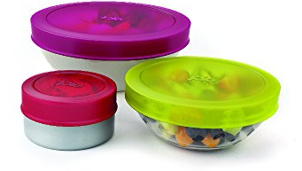 Joie Kitchen Gadgets 35066 Stretch Lid-35066 Joie Reusable Silicone Lids Food Covers-3 Pack, Assorted, Medium