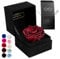 Infinity Flowerbox - 1 Echte Ewige Rose in aufklappbarer Rosenbox (3 Jahre haltbare konservierte Rose). Direkt in Geschenkbox als edles Geschenk für Frauen