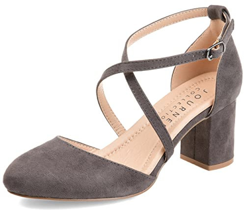 Journee Collection Comfort Damen Pumps, Grau (grau), 43 EU
