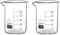 Rocwing Boro 3.3 Glass Graduated Measuring Beaker for Lab or Kitchen (2x50ml)