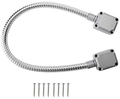 Manchon de Protection de câble en Acier Inoxydable 8mm/0.31in Bouchons de Protection de Fil de Boucle de Porte blindée Flexible