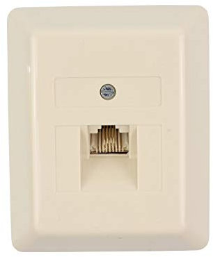 S/CONN maximum connectivity Telefondose UAE 8(4) - IAE - Universal-Anschlussdose - 1x RJ45 Buchse - 1-Fach - 4-polig - CAT 3 - Aufputz AP - Schraubanschluss - beige