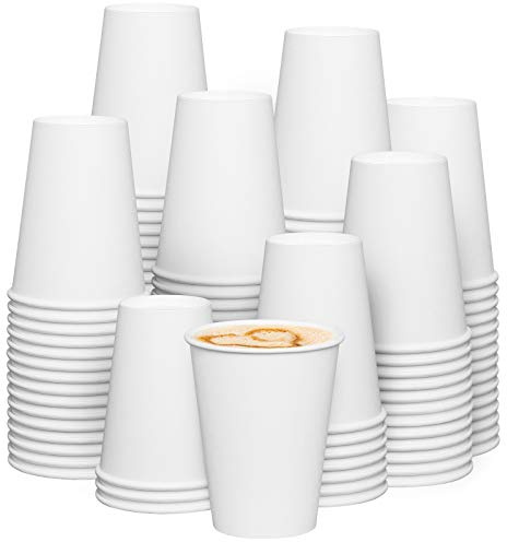 GUSTO [355 ml - Lot de 300 gobelets jetables en carton blanc, tasses à café chaud – Tasses à chaud respectueuses de l'environnement (anciennement emballage confortable)