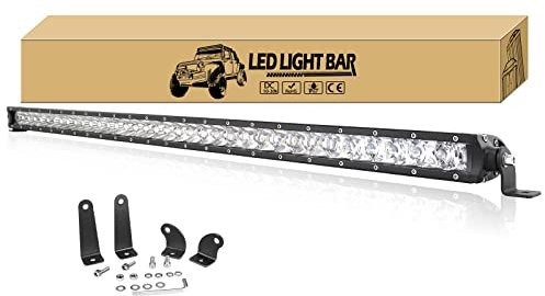 Willpower 37 Zoll 93cm 180W LED Arbeitsscheinwerfer Bar Enzelne Reihe LED Scheinwerfer 12V 24V Wasserdicht Arbeitslicht Zusatzscheinwerfer Auto Offroad Traktor SUV UTV ATV