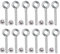 12X Schraube Ring Augenbolzen Augen Schraubösen 304 Edelstahl Scrauben Runde selbstschneidende Schrauben mit Kontermuttern (M5)