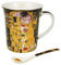 Queen Isabell Tasse à café 300 ml en porcelaine Le baiser Gustav Klimt