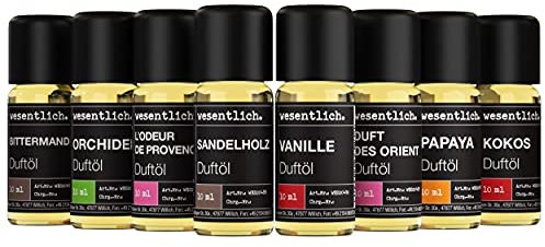 charismatisch - ein Set aus 8 ausgewählten Duftölen von wesentlich. - für Duftlampe und Diffuser 8x10ml