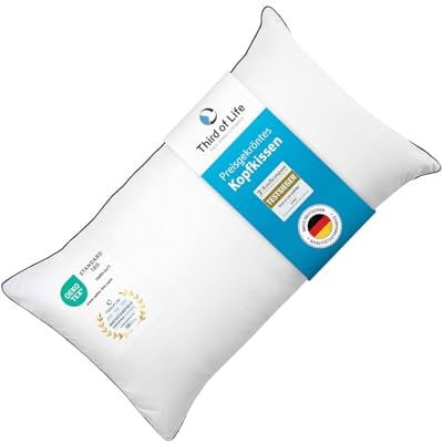 Kopfkissen 40x70 inSPIRO vom Preisträger des Innovationspreis Ergonomie 2025, Ergonomisches Schlafkissen für Seitenschläfer, Rückenschläfer, Bauchschläfer, Ideales HWS Nacken-Kissen, Pillow made in EU