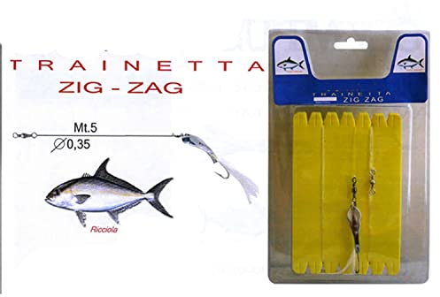 Lenza Pesca Traina Artificiale Cucchiaino Terminale Mare Esca Dentice Ricciola Mare