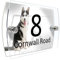 Personalised House Number Sign for Dog Lovers (Siberian Husky)