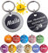 Unikat Branding | 2 Stück Erkennungsmarken | Hund, Katze und Herrchen | Hundemarke personalisiert | Beidseitig mit Gravur | rund | Rot | 35 mm
