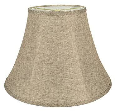 Aspen Creative 38001A Transitional Bell Shaped Collapsible Spider Construction Lamp Shade in Natural, 22.9 cm Top x 45.7 cm Bottom x 33.0 cm Slant Height