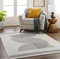 Livabliss Livorno Wohnzimmer Teppich modern – Abstrakt Design in Marmor Optik für Wohnzimmer 152x213 cm, Esszimmer, Schlafzimmer - Marmor Teppich groß, weicher Teppich Kurzflor in Elfenbein und Grau