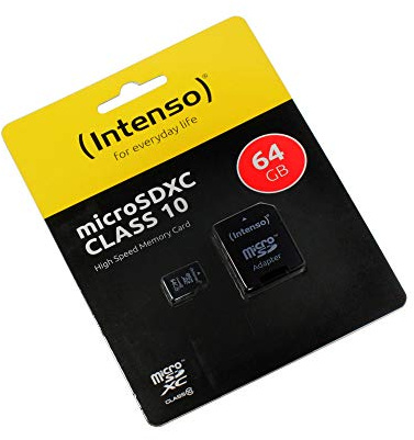 64Go Carte mémoire Compatible avec Casio Exilim EX-ZS15, microSDXC, Classe 10, HighSpeed, avec Adaptateur SD