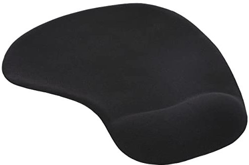 mumbi Mauspad mit Gel-Handballenauflage Mousepad Mausmatte mit Gelkissen Handgelenkpolster Handauflage in Schwarz