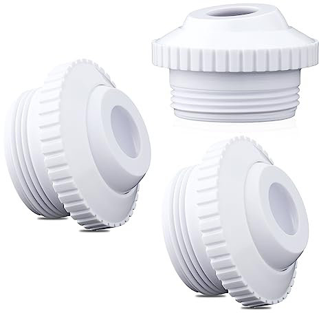 SAVITA 3uds Boquillas de Chorro de Piscina, Prácticas Chorro de Entrada de Globo Ocular Blanco Accesorio de Entrada de Flujo Chorro de Retorno de Piscina para Accesorios de Caño de Piscina