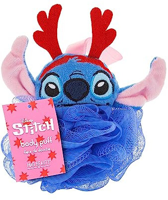 Mad Beauty Disney – Houppette de Noël Stitch at Christmas | Cosmétiques sans cruauté envers les animaux | Mousse douce pour la douche et le bain | Cadeaux de soins de la peau pour femmes, adultes et