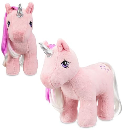 Basic Fun My Little Pony Plüschtier Twilight – Klassisches Retro-Spielzeug zum Sammeln, Vintage-Spielzeugpferd für Kinder, perfektes Einhorn-Geschenk für Jungen & Mädchen ab 3 Jahren