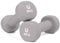 unycos - Kurzhanteln Neopren 2er Set von 8 kg, Rutschfest, Anti-Roll-Design, Bequemer Griff, Krafttraining, Fitness, Pilates, Training, Fitnessstudio (Hellgrau)