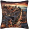 AdaNti San Francisco Kissenbezug, bedruckt, quadratisch, weich, für Heimdekoration, Wohnzimmer, Bett, Couch, Auto, 30,5 x 30,5 cm