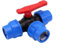 HpLive 50mm PE-Rohr 3-Wege-Kugelhahn, T-Typ, Schwarz+Blau, Kugelventil, 5-Port, CE, RoHS