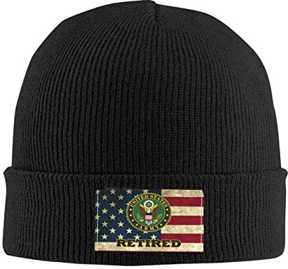 874 Beanie Winter Mütze, Armee Im Ruhestand Warme Beanie Mütze Einstellbare Mütze Unisex Für Herren Geschenke Skifahren