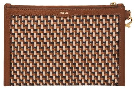 Fossil Women's Gift Accessory-Travel Wallet, Braun und Gold, 22.22 cm L x 0.63 cm B x 14.60 cm H