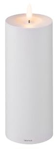 Blomus LED Kerze -NOCA- Batteriebetriebene Stumpenkerze mit Timerfunktion, Outdoor, Spritzwassergeschützt (Micro Chip, XL)